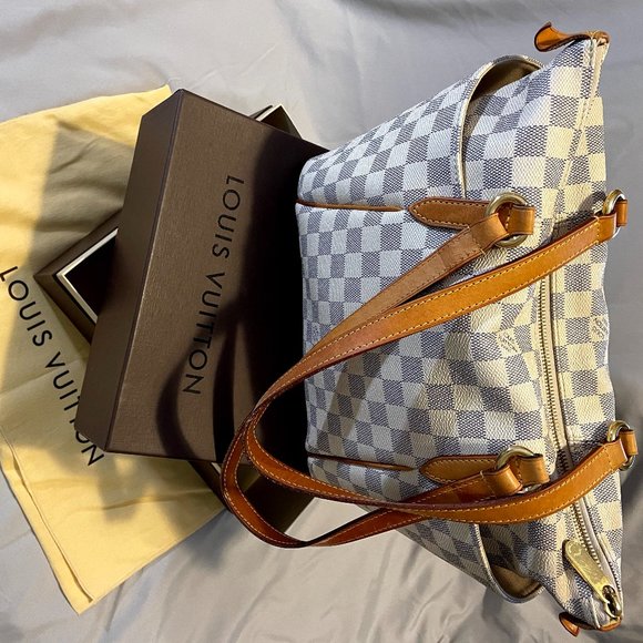 Louis Vuitton Totally Pm Zip 870953 White Damier Azur Canvas Tote - Picture 4 of 6